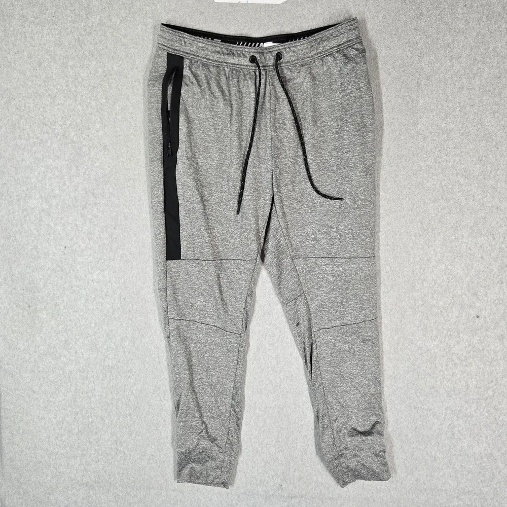 American Eagle Men Activewear Pants M Gray Jogger Fleece Pockets 25